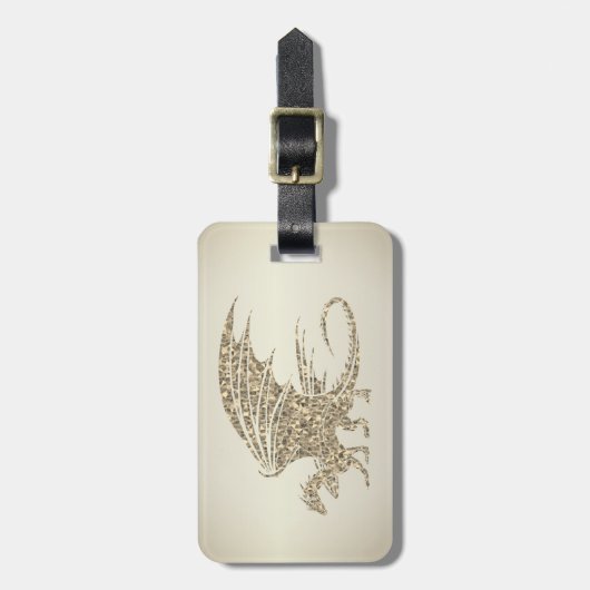 アメージングモザイクドラゴンゴールデン ラゲッジタグ (正面縦)