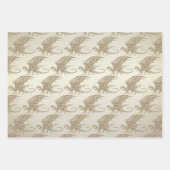 アメージングモザイクドラゴンゴールデン ラッピングペーパーシート (正面3)