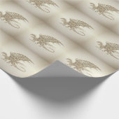 アメージングモザイクドラゴンゴールデン ラッピングペーパー (角)