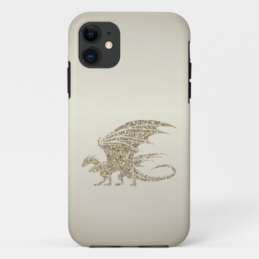 アメージングモザイクドラゴンゴールデン Case-Mate iPhoneケース (裏面)