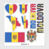 アメージングモルドバ国立シンボルを形作る シール (シート)