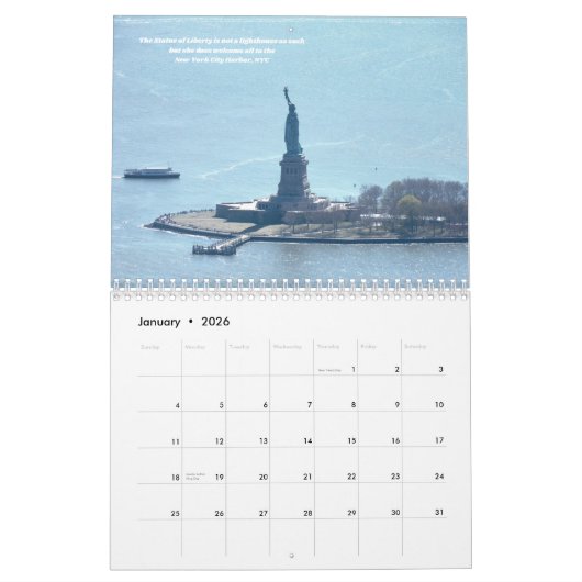 アメージングライトハウスウォールカレンダー カレンダー (1月 2026)