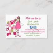 アメージングラブ裁縫会社カスタムビジネスカード 名刺 (裏面)