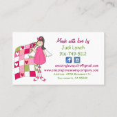 アメージングラブ裁縫会社bカスタムビジネスカード 名刺 (裏面)