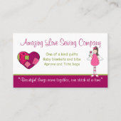 アメージングラブ裁縫会社bカスタムビジネスカード 名刺 (正面)