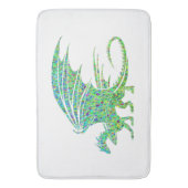 アメージングリーンモザイクドラゴン バスマット (正面縦)