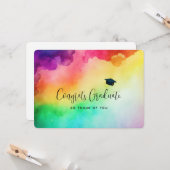 アメージングレインボーカラー抽象デザイン卒業 カード (正面/裏面インサイチュ)