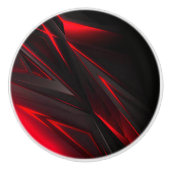 アメージングレッドザポイント抽象デザイン セラミックノブ (正面)