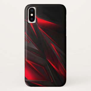 アメージングレッドザポイント抽象デザイン iPhone X ケース