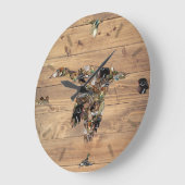 アメージングワイルドライフコラージアヒル狩り大時計 ラージ壁時計 (傾斜)