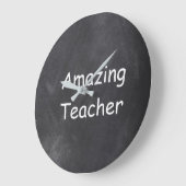 アメージング先生シャルボードデザインギフトアイディア ラージ壁時計 (傾斜)