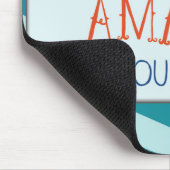 アメージング勇気付けられるとティール（緑がかった色）シェブロンストライプ マウスパッド (コーナー)