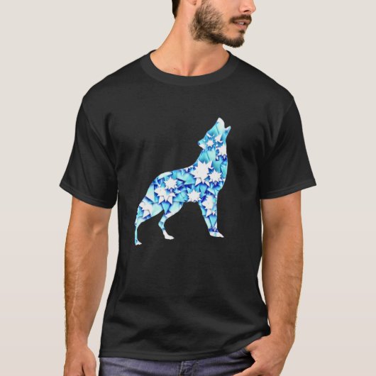 アメージング抽象芸術ウルフ Tシャツ (正面)