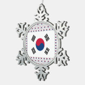 アメージング韓国セラミックオーナメント スノーフレークピューターオーナメント (右)