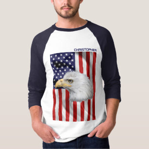 アメージング・アメリカン・イーグル、米国国旗、愛国心 Tシャツ