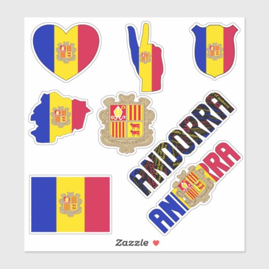 アメージング・アンドラが国のシンボルを形作る シール (シート)