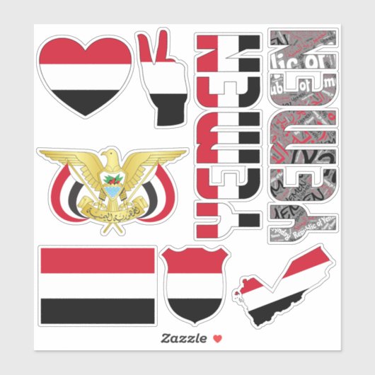 アメージング・イエメンが国のシンボルを形作る シール (シート)