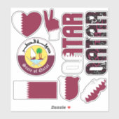 アメージング・カタールが国のシンボルを形作る シール (シート)