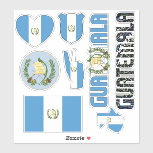 アメージング・グアテマラが国のシンボルを形作る シール (シート)