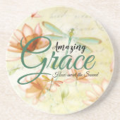 アメージング・グレース 花とトンボ コースター (正面)