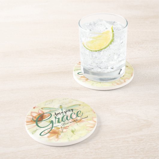 アメージング・グレース 花とトンボ コースター (側面)