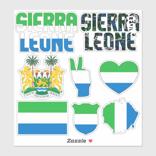 アメージング・シエラレオネが国のシンボルを形作る シール (シート)