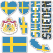 アメージング・スウェーデンが国のシンボルを形作る シール (正面)
