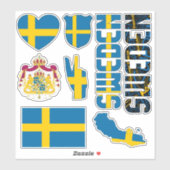 アメージング・スウェーデンが国のシンボルを形作る シール (シート)