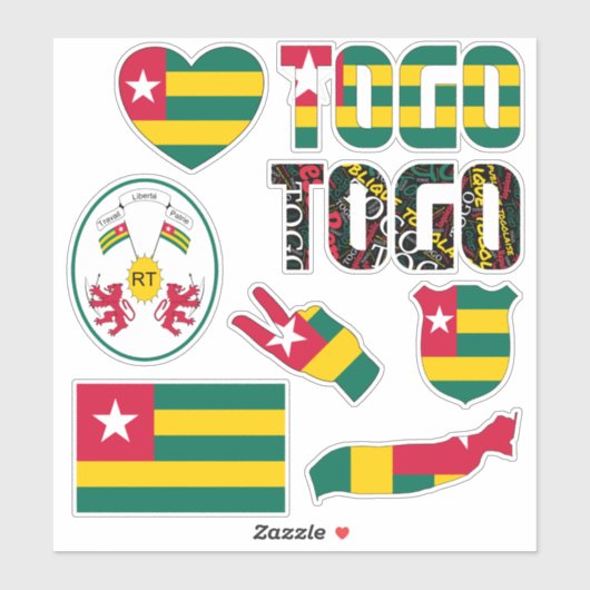 アメージング・トーゴが国のシンボルを形作る シール (シート)