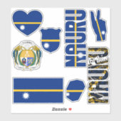 アメージング・ナウルが国のシンボルを形作る シール (シート)