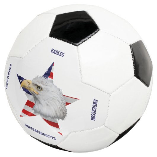 アメージング・ハゲ・イーグル、アメリカ国旗、スター サッカーボール (3/4)