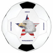 アメージング・ハゲ・イーグル、アメリカ国旗、スター サッカーボール (正面)