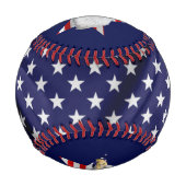 アメージング・ハゲ・イーグル、アメリカ国旗、スター 野球ボール (裏面)
