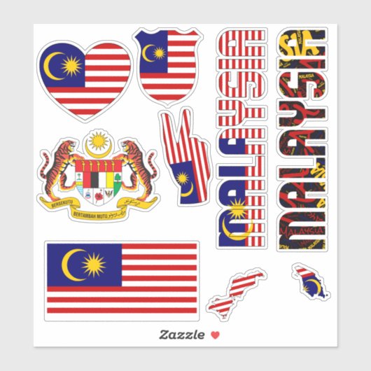 アメージング・マレーシアが国のシンボルを形作る シール (シート)