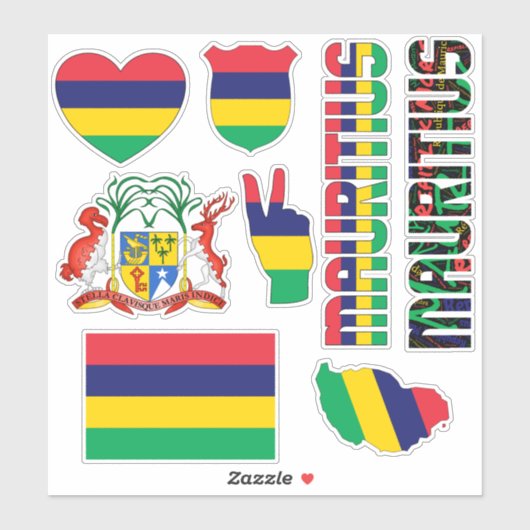 アメージング・モーリシャスが国のシンボルを形作る シール (シート)