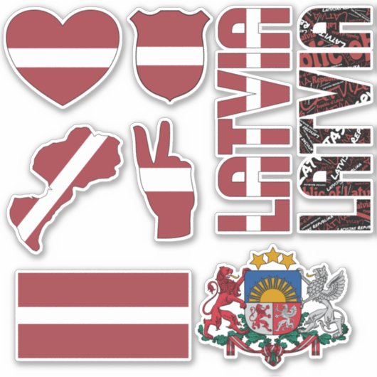 アメージング・ラトビアが国のシンボルを形作る シール (正面)