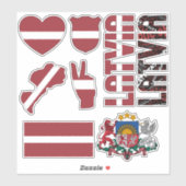 アメージング・ラトビアが国のシンボルを形作る シール (シート)