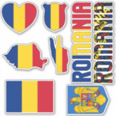 アメージング・ルーマニアが国のシンボルを形作る シール (正面)