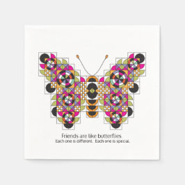 アメージング（昆虫）オオカバマダラ、モナークバタフライキルトパターンナプキン スタンダードカクテルナプキン