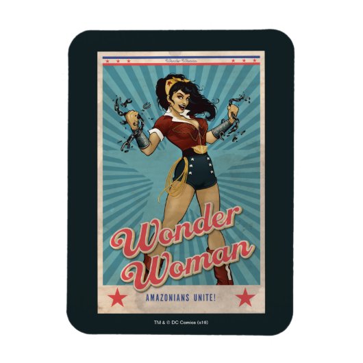 アメ疑問に思ゾニア女性ユナイト・ヴィンテージポスター マグネット (縦)