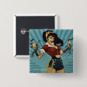 アメ疑問に思ゾニア女性ユナイト・ヴィンテージポスター 缶バッジ (正面&裏面)