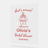 アモアだ!お洒落ブライダルシャワー アクリルサイン (傾斜)