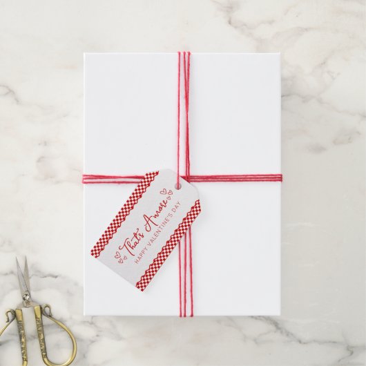 アモアだ！イタリアンテーマValentine's Dayパーティー ギフトタグ (より糸付き)