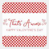 アモアだ!イタリアンテーマValentine's Dayパーティー スクエアシール (正面)