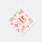 アモアだ！赤イタリアン婚約 スタンダードカクテルナプキン (角)