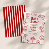 アモアだ!赤イタリアン婚約 招待状