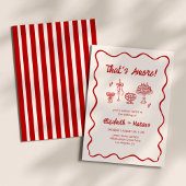 アモアだ!赤イタリアン結婚式招待状 招待状