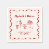 アモアだ！赤イタリアン スタンダードカクテルナプキン (正面)