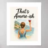 アモア風のポスター | おもしろいイタリアンインスパイアウォールアート ポスター (正面)