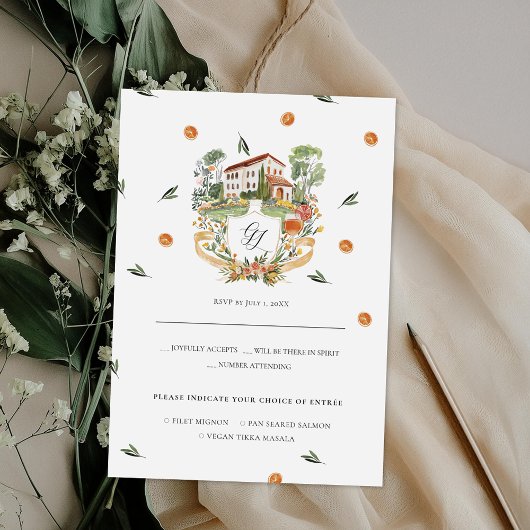 アモア&アランチ | モノグラムウェディングRSVP 出欠カード